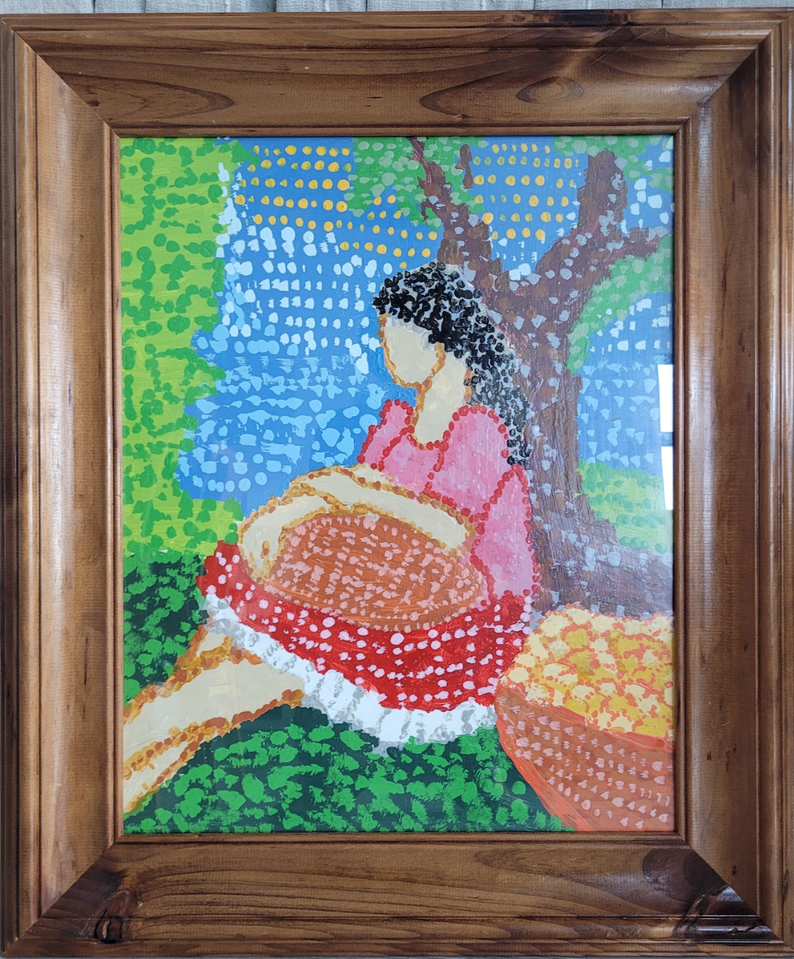 Barrio lass with a basket