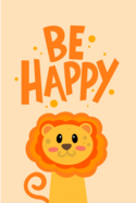 Happy lion artwork