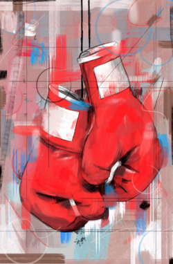 Boxing gloves artwork