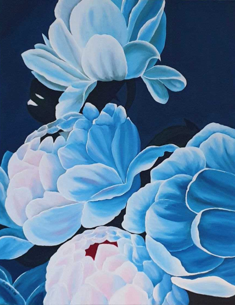bluish peony