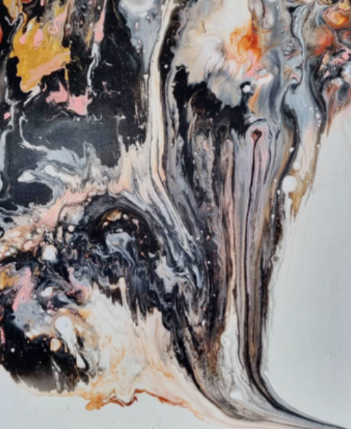 Comic Bubble ( acrylic pour)